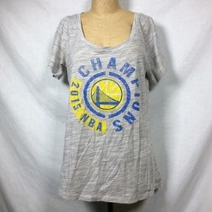 Creative Apparel Women’s Gray NBA Golden State Warriors 2015 Champions T-Shirt